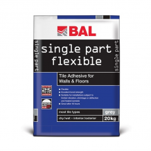 BAL Single Part Flexible Tile Adhesive Grey 20kg